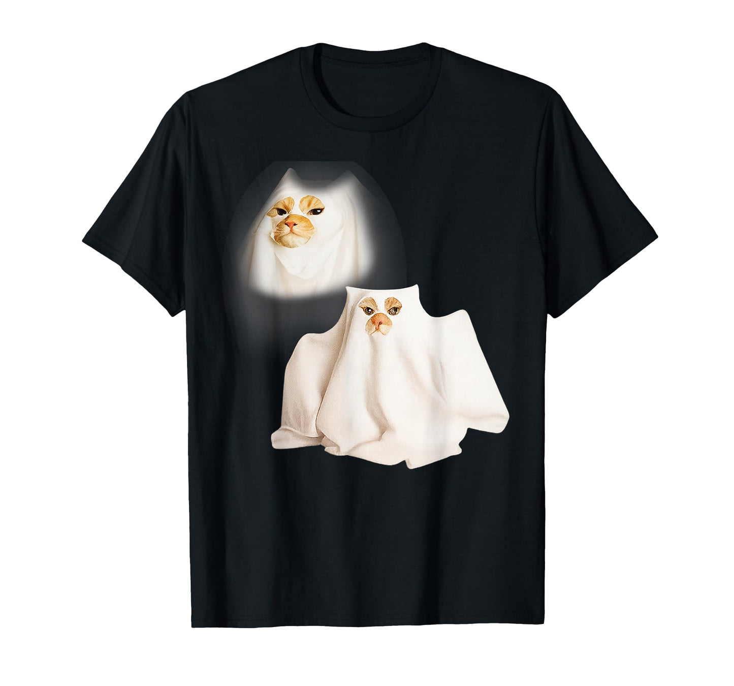 Ghost Kitten Meme Ghost Cat Funny Wizard Cat Halloween T-Shirt