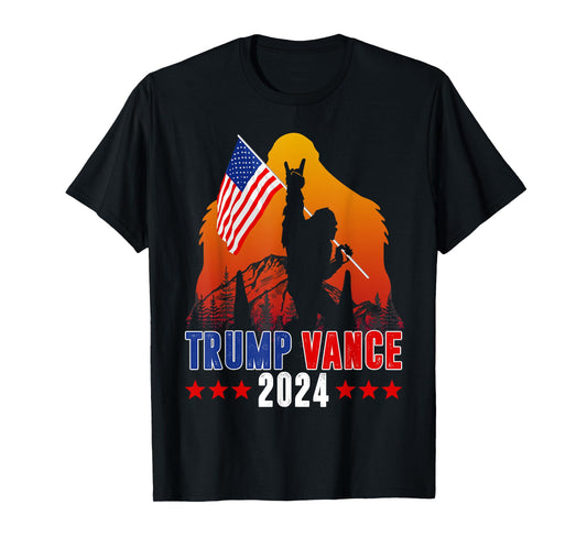 Trump Vance 2024 For President VP USA Election Bigfoot T-Shirt