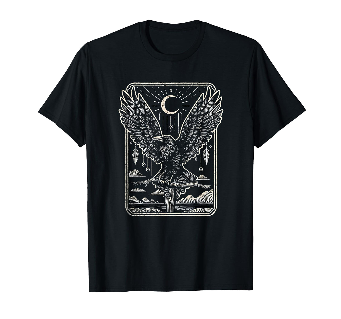 Gothic Raven Art Crow Design For Women And Men T-Shirt