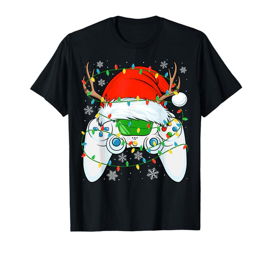Christmas Santa Gamer Xmas Funny video gaming Christmas boys T-Shirt