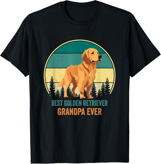 Best Golden Retriever Grandpa Ever Golden Retriever Grandpa T-Shirt