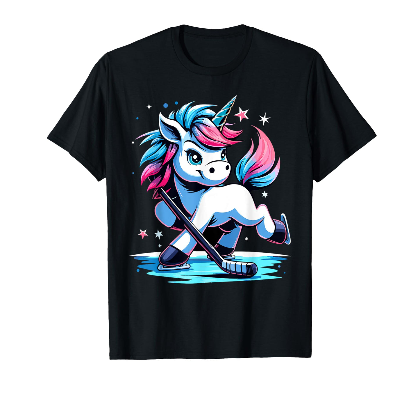 Ice Hockey Unicorn Kawaii Ice Hockey Mom T-Shirt