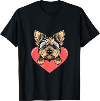 Valentine's Day Cute Dog Heart Men Women Kids T-Shirt