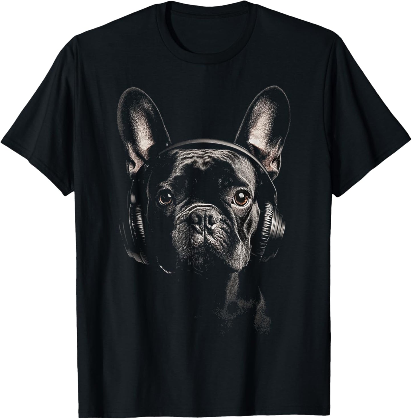 French Bulldog Dog Pet Art Music Headphone French Bulldog T-Shirt