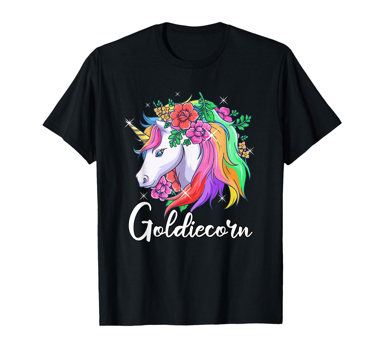 Cute Goldiecorn Personalized Name Unicorn Goldie T-Shirt