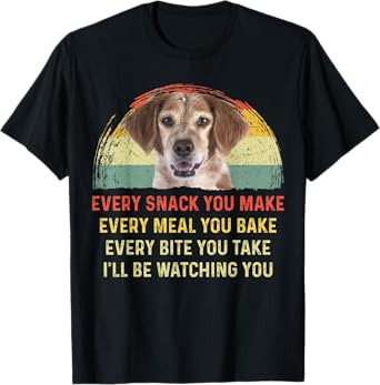 Every Snack You Make Brittany Dog Mom Dog Dad Retro T-Shirt