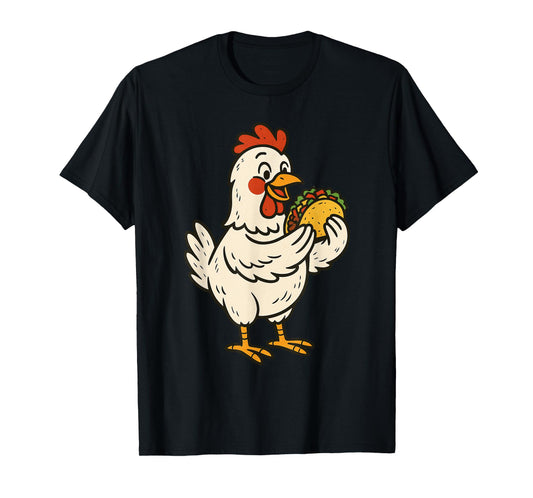 Chicken Eating Taco T-Shirt