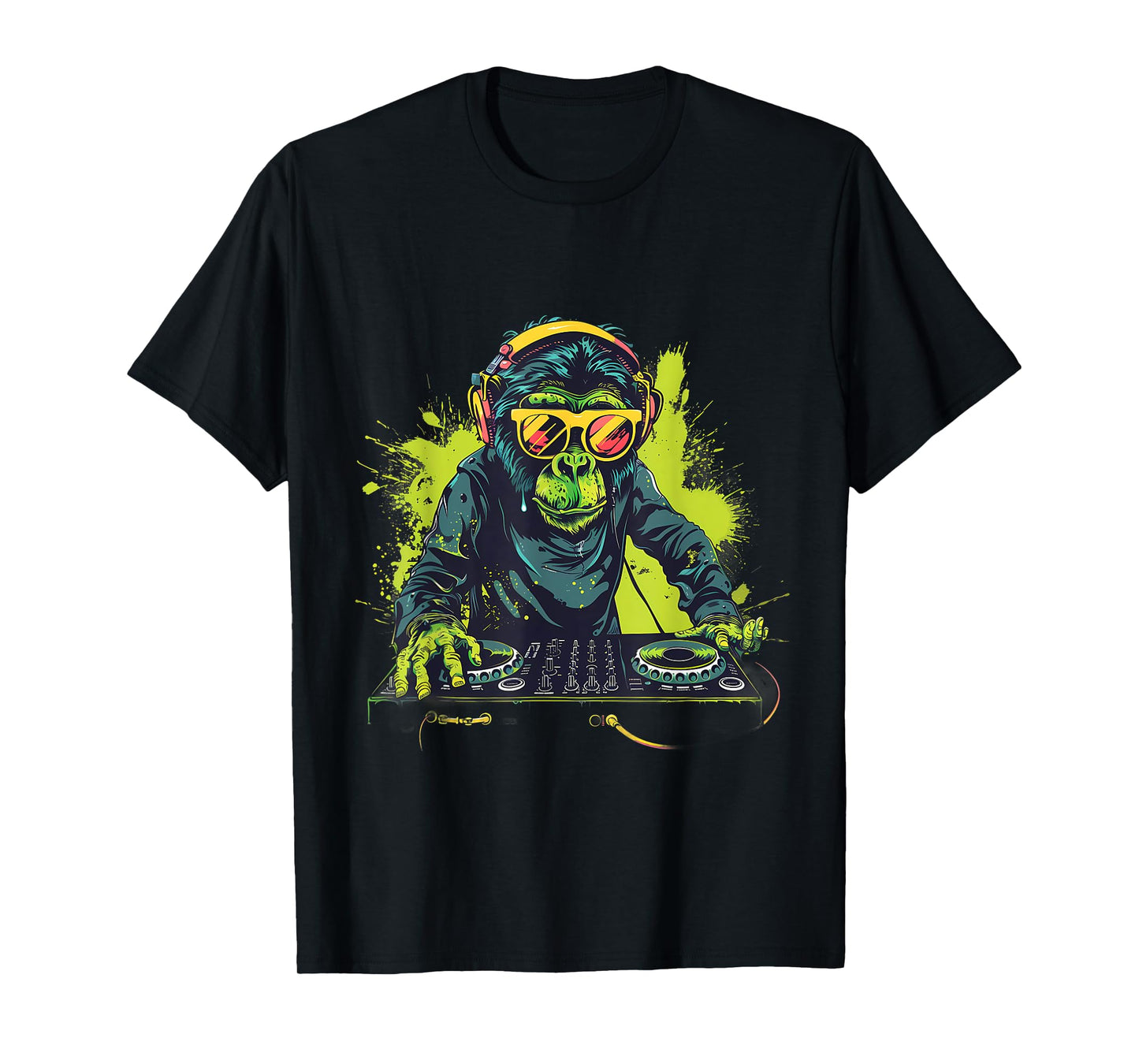 DJ Monkey Splash Monkey DJ Turntable DJ Monkey House Music T-Shirt
