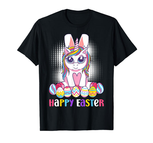 Easter Unicorn Shirt Bunny Boys Girls Kids Happy Easter T-Shirt