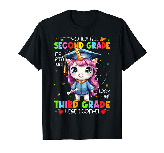 Unicorn So Long 2nd Grade Graduation Last Day Of School T-Shirt