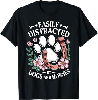 Funny Horse Lovers Tee | Animal Print for Girls Women & Kids T-Shirt