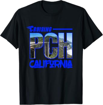 Cruising PCH California Golden State Pacific Coast Souvenir T-Shirt