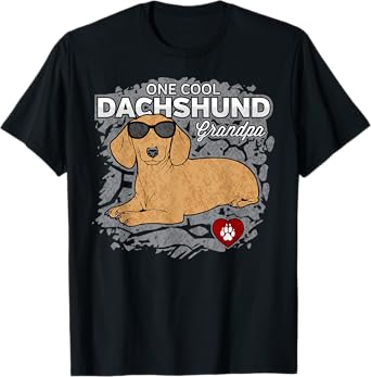 One Cool Dachshund Grandpa Pet Lover T-shirt