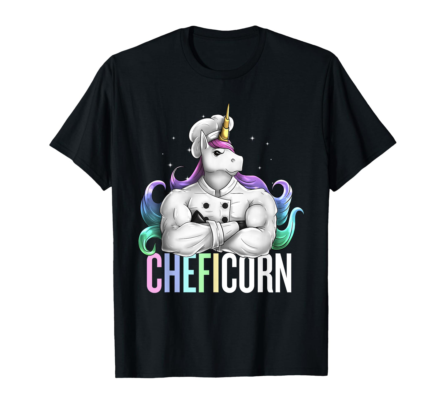 Unicorn Chef Cheficorn Cooking Pun Funny Cook Funny T-Shirt
