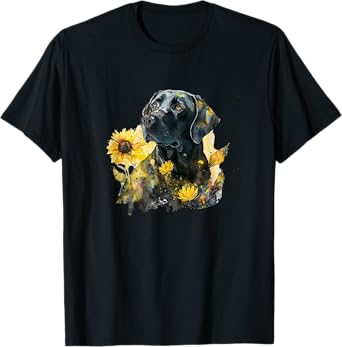 Cute Black Lab Black Labrador Retriever Puppy Dog Mom Animal T-Shirt
