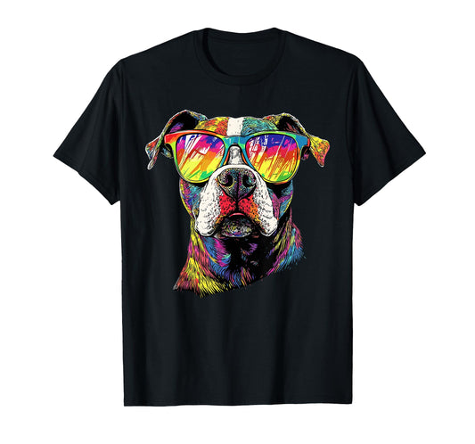 Pitbull with Sunglasses Pittie American Pit Bull Terrier T-Shirt