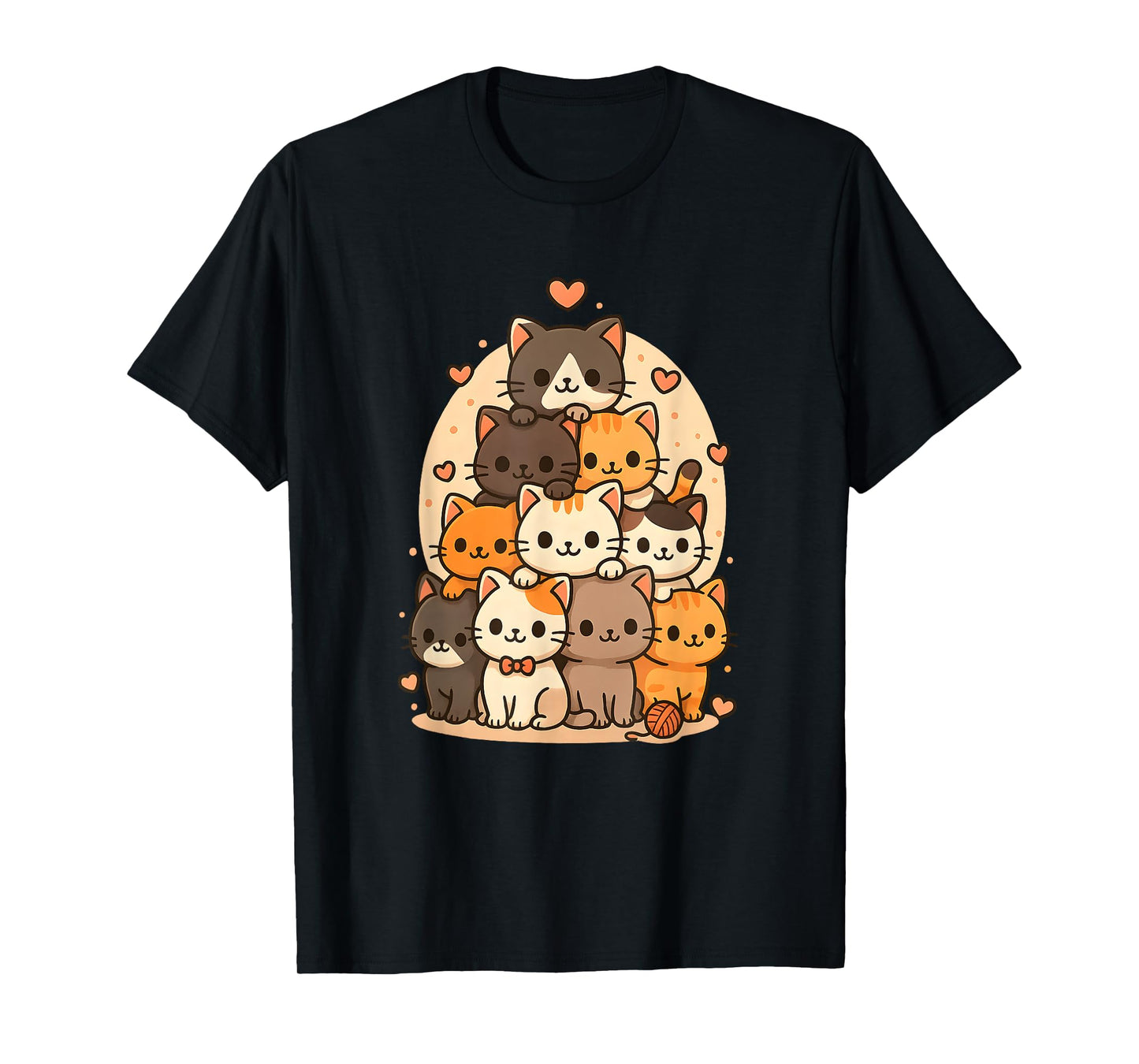 Cute Kawaii Cats Neko Funny Kitten Cat Lover Cartoon Gift T-Shirt