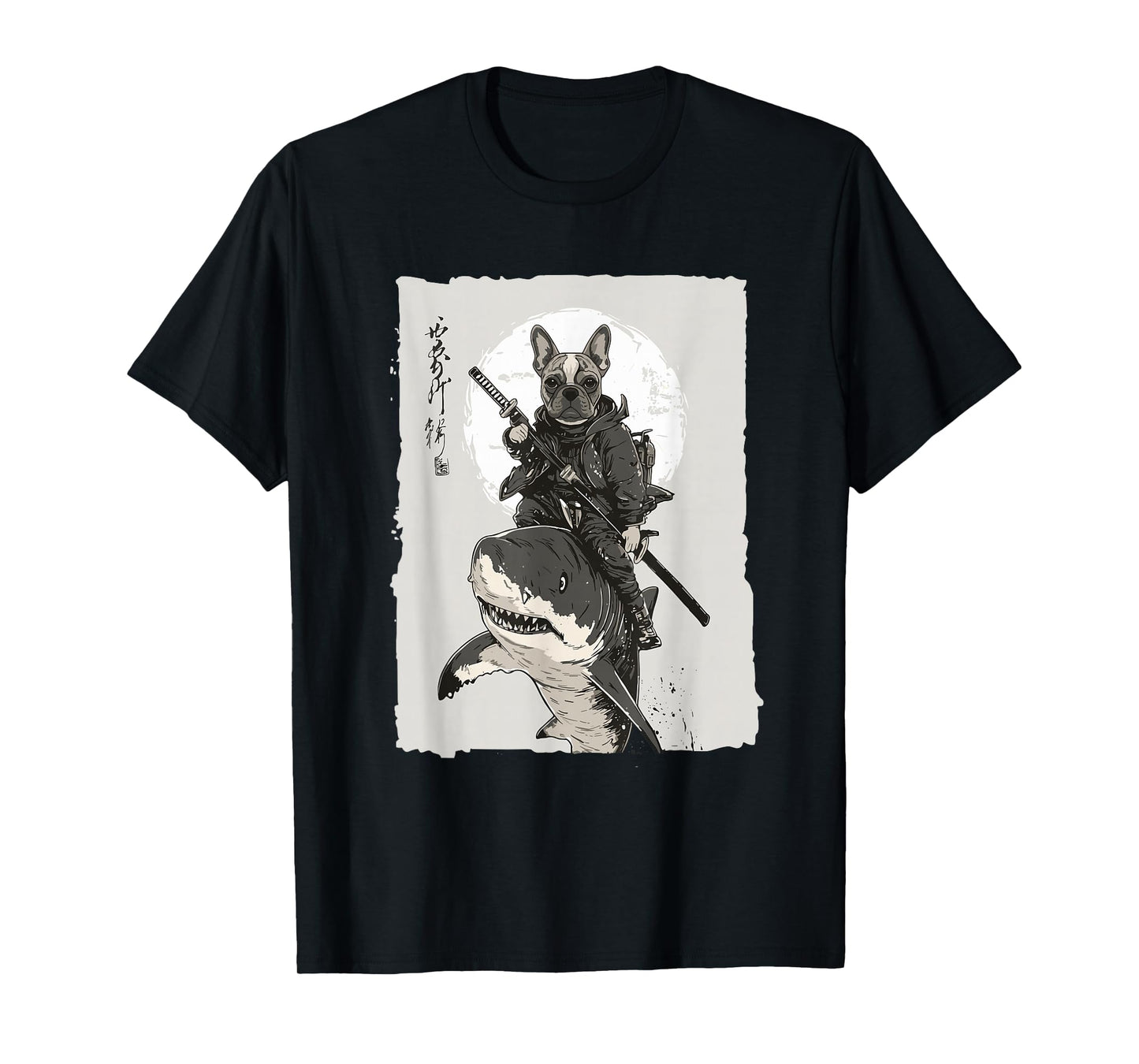 Samurai French Bulldog Dog Lover Vintage Mens Graphic T-Shirt