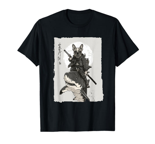 Samurai French Bulldog Dog Lover Vintage Mens Graphic T-Shirt
