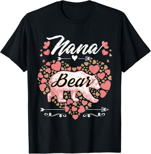 Nana Bear Shirt for Women - Cute Mother's Day and Birthday T-Shirt