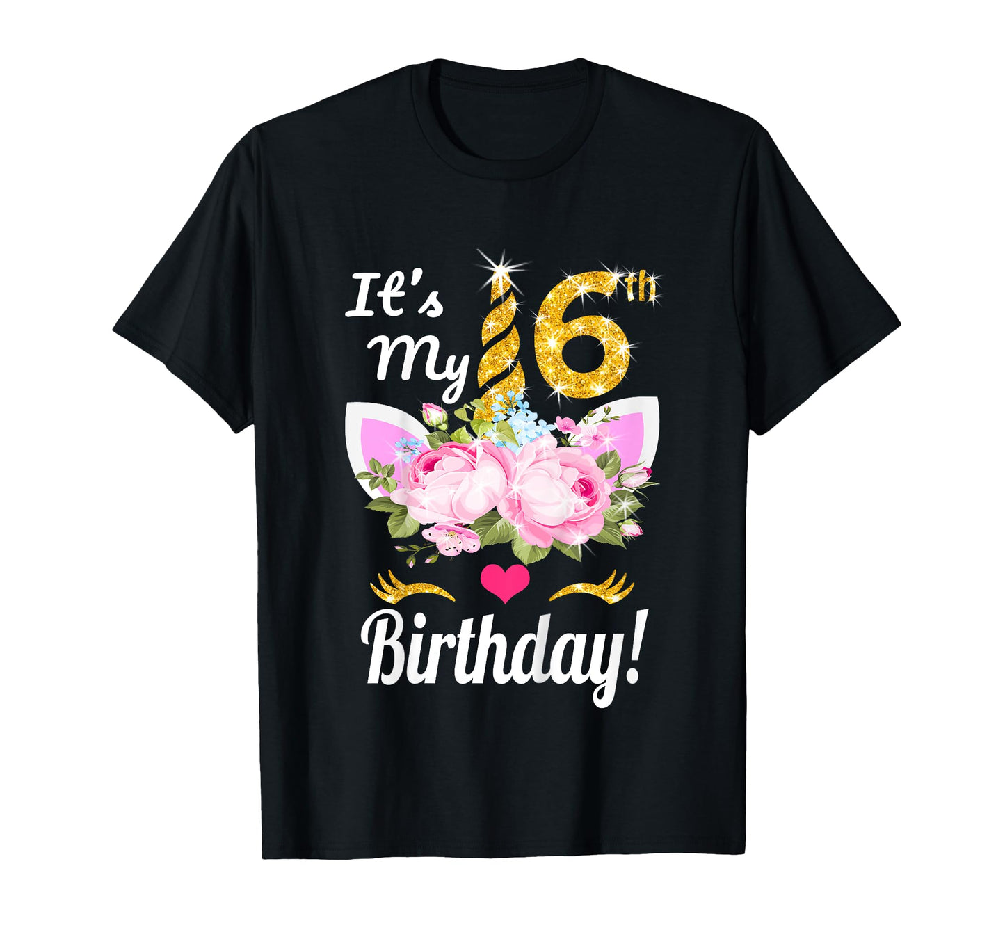 Its My 6th Birthday Shirt Girls (6 Year Old) Unicorn Outfit T-Shirt