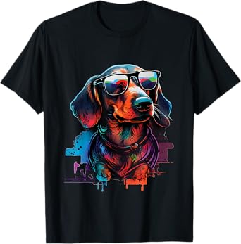 Groovy Dachshund - Wiener Dog Lover Pet Puppy Trainer T-Shirt for Men Women Kids