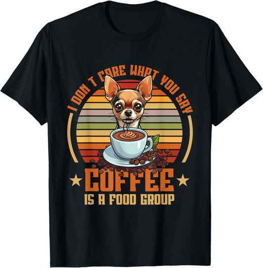 Retro Chihuahua Coffee T-Shirt