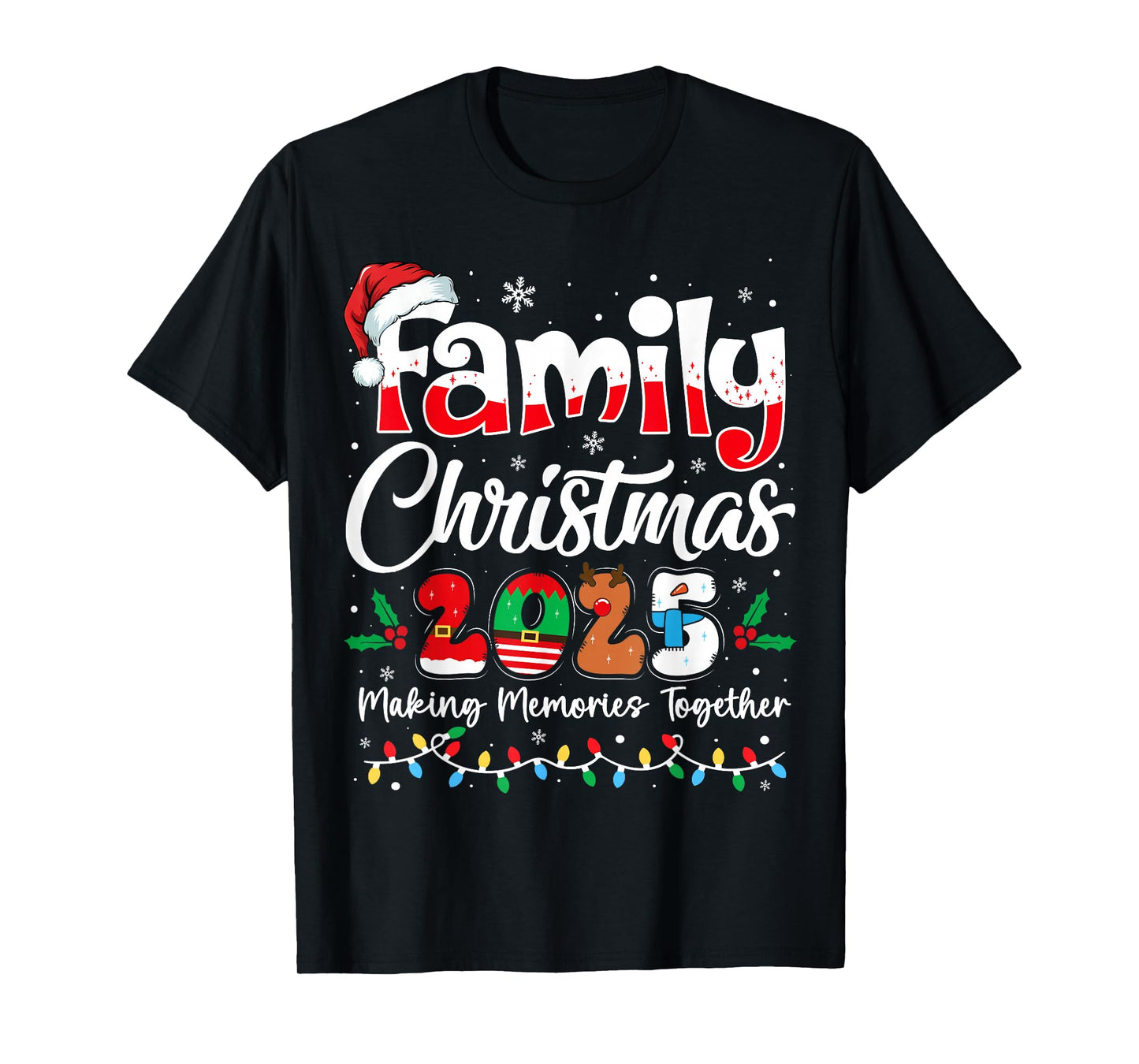 Family Christmas 2025 Matching Outfit Xmas Squad Santa T-Shirt
