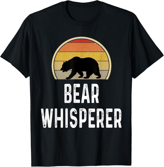 Bear Hunter Gifts Funny Bear Whisperer Hunting Shirt Retro T-Shirt