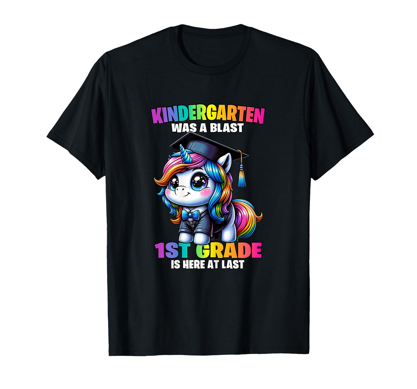 Graduation Kindergarten Was a Blast Unicorn Girls Grad T-Shirt