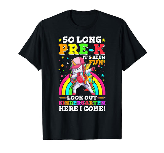 So Long Pre-K Kindergarten Here I Come pre-k graduation T-Shirt