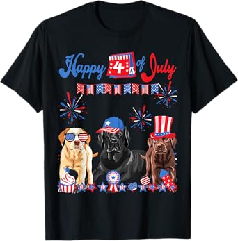 Labrador Independence Day Labrador 4th of July Women Kids Men T-Shirt