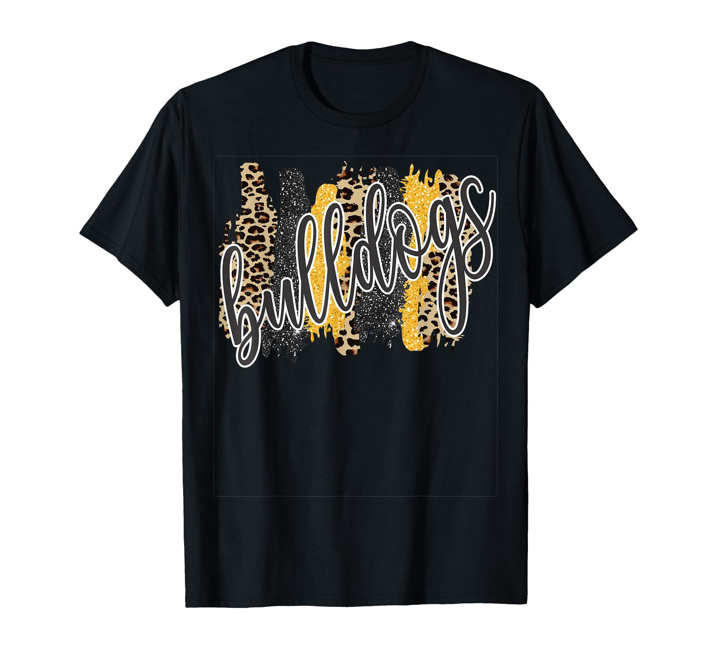 Bulldogs Swash School Spirit Yellow Black T-Shirt