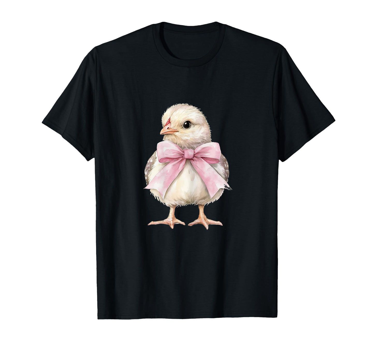 Cute Chicken Pink Coquette Bow Chick Dainty Bow Ribbon T-Shirt