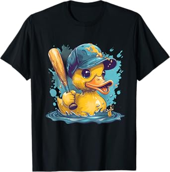 Rubber Duck Baseball Player Rubber Duck Lover Rubber Duckie T-Shirt