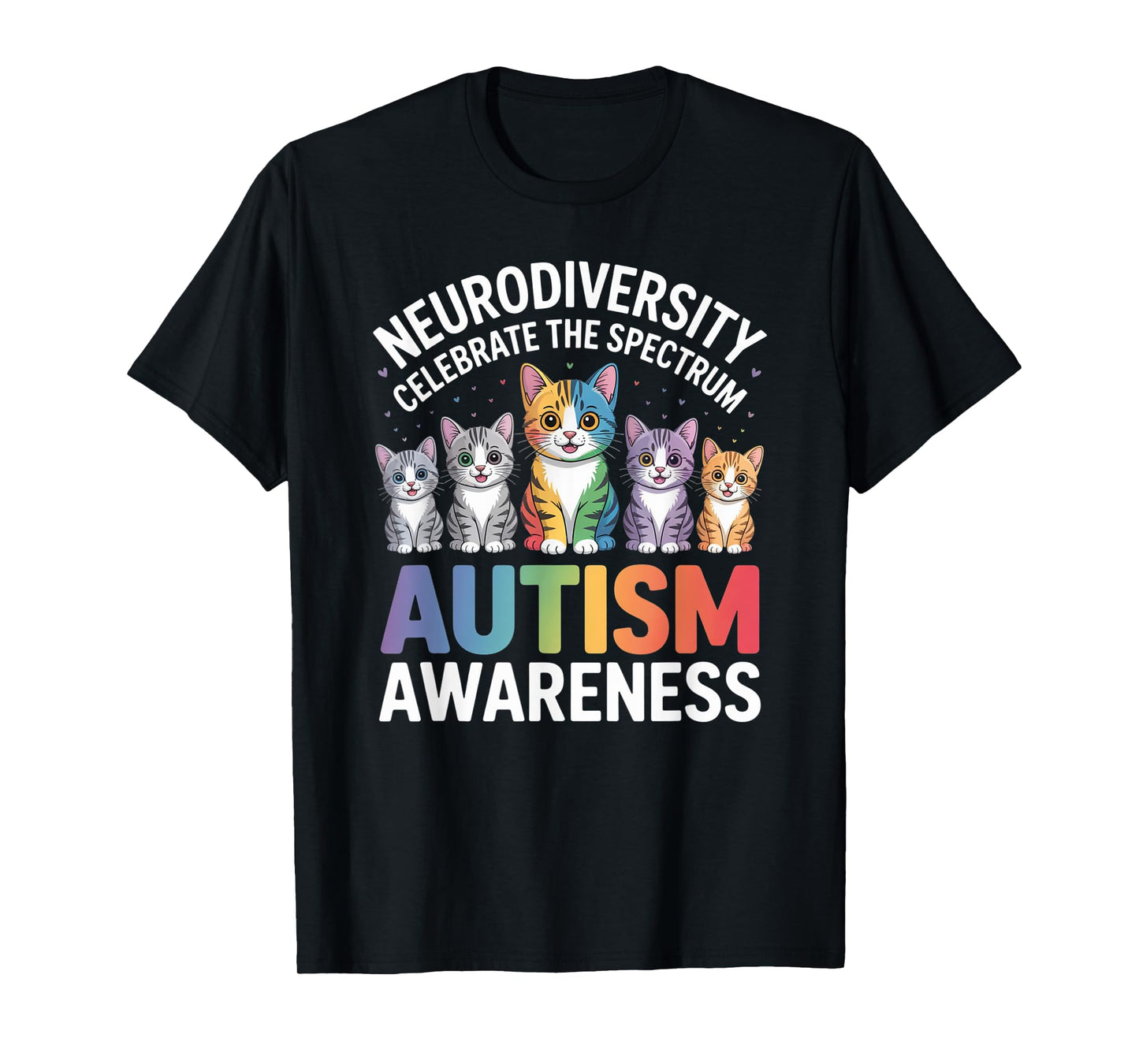 Neurodiversity Cats Neurodivergence Autism T-Shirt
