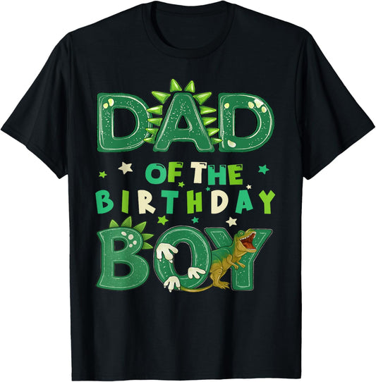 Dad Of The Birthday Boy T Rex Dinosaur Family Party Mens T-Shirt