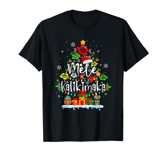 Mele Kalikimaka Christmas Tree Mexican Colorful Floral Lover T-Shirt
