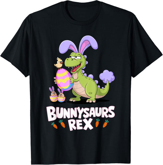 Happy Easter Bunny And Saurus Rex T-Shirt