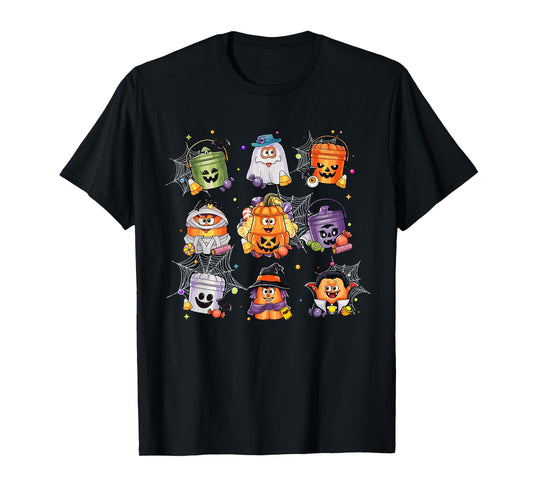 Vintage Funny Halloween Pumpkin Spooky Nuggets Chicken Cute T-Shirt