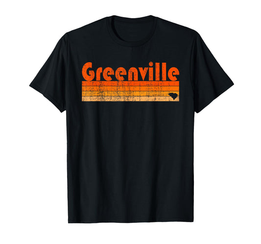 Retro 80s Style Greenville SC T-Shirt T-Shirt