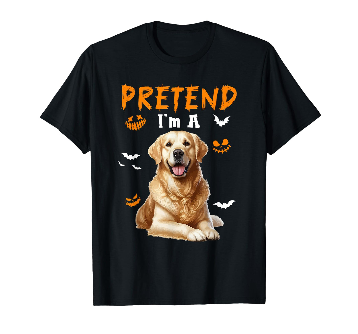 Pretend I'm A Golden Retriever Halloween Costume Owner Kids T-Shirt