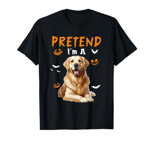 Pretend I'm A Golden Retriever Halloween Costume Owner Kids T-Shirt