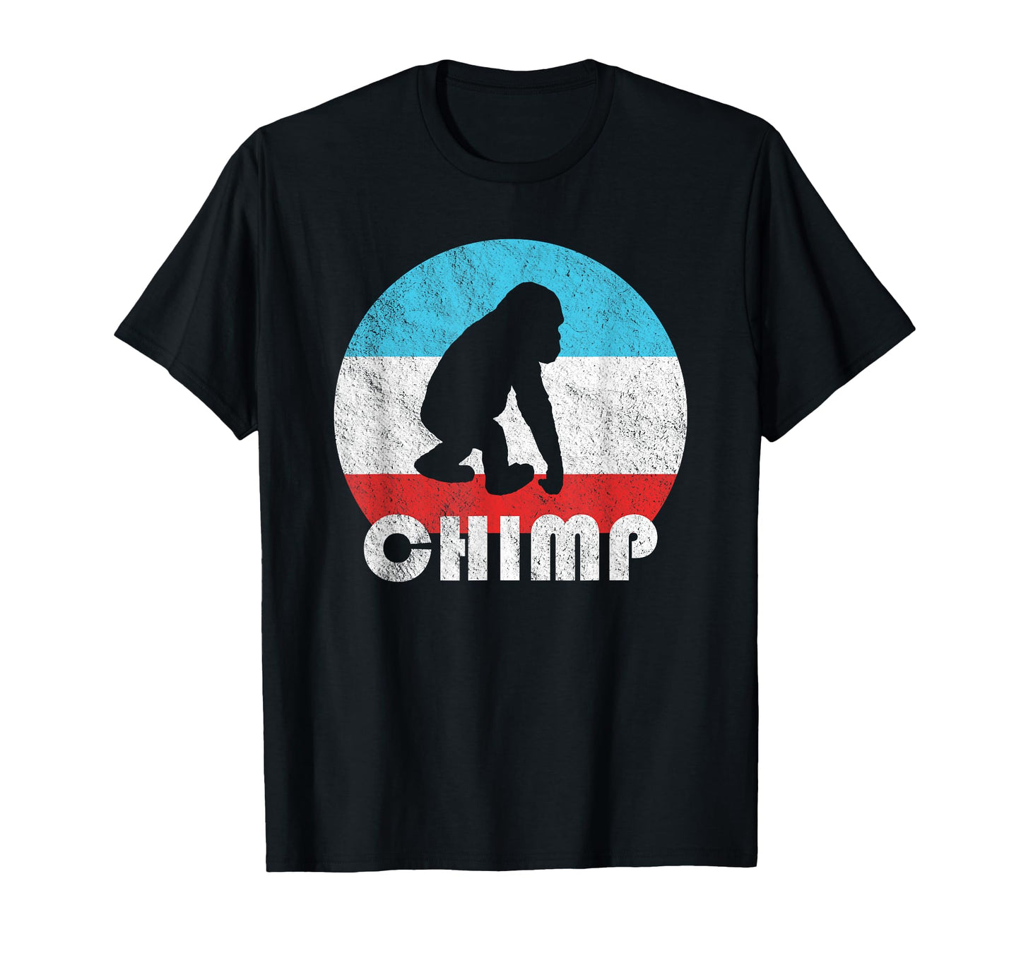 Baby Chimpanzee Chimp Vintage Retro Silhouette Gift T-Shirt