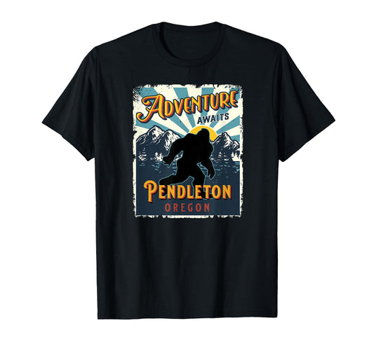Pendleton Oregon Retro Sasquatch Big Foot Bigfoot Souvenir T-Shirt