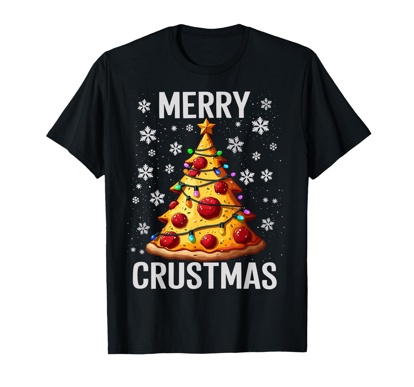 Merry Crustmas Pizza Christmas Xmas T-Shirt