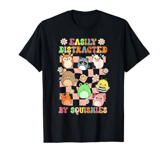 Girls Who Love Squishy Easily Distracted By Animal Squishies T-Shirt