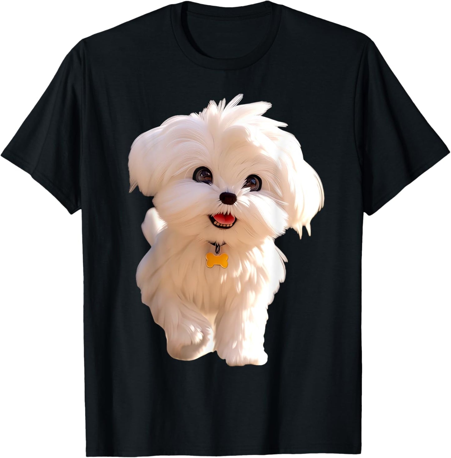 Maltese Dog Art Design I Love Cute Maltese Dogs T-Shirt