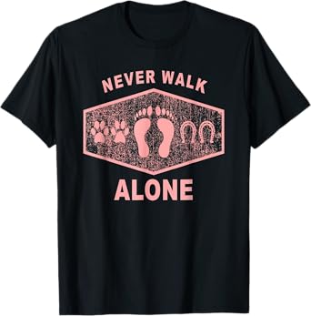 Never Walk Alone Horse, Dog and Rider T-Shirt for Men Women Kids