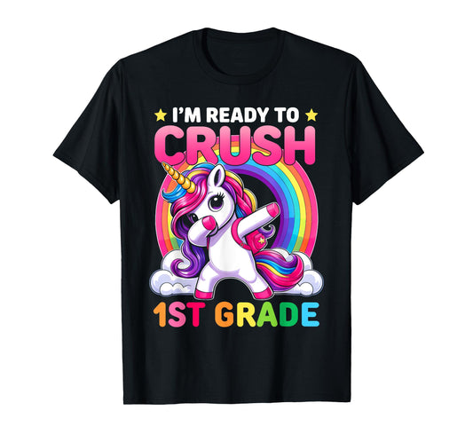Crush 1st Grade Shirts For Girls Unicorn Back To School T-Shirt